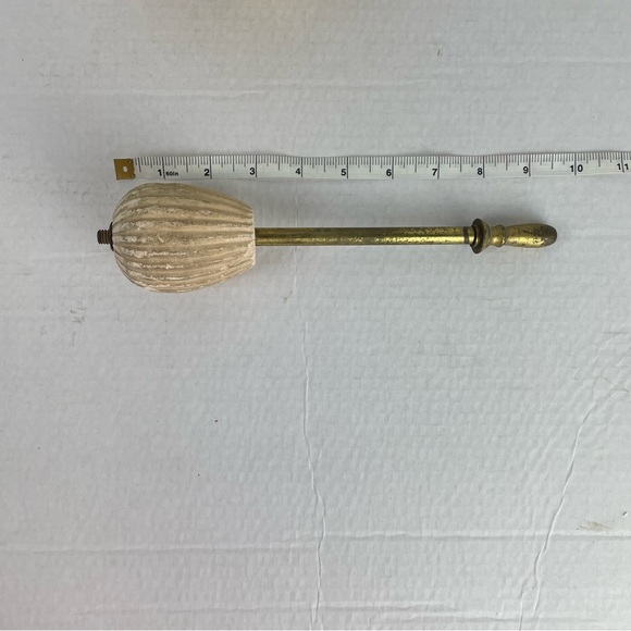 Vintage 60s Brass Fire Starter Pot Mortar And Pestle Cauldron Gold - Picture 9 of 11